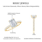 Rosec Jewels-2 Carat Emerald Cut Lab Grown Diamond Solitaire Engagement Ring