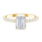 Rosec Jewels-2 Carat Emerald Cut Lab Grown Diamond Solitaire Engagement Ring