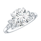 3 Carat Lab Grown Diamond Round Engagement Ring with Certificate Lab - ( EF-VS ) - Rosec Jewels