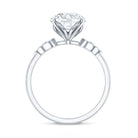3 Carat Lab Grown Diamond Round Engagement Ring with Certificate Lab - ( EF-VS ) - Rosec Jewels