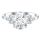 3 Carat Lab Grown Diamond Round Engagement Ring with Certificate Lab - ( EF-VS ) - Rosec Jewels