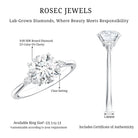 2 Carat Lab Grown Diamond Solitaire Engagement Ring for Women Lab - ( EF-VS ) - Rosec Jewels