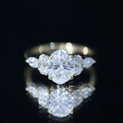 IGI Certified 2 Carat Lab Grown Diamond Oval Engagement Ring with Trio Lab - ( E-VS1 ) - Rosec Jewels