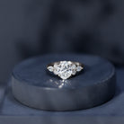 IGI Certified 2 Carat Lab Grown Diamond Oval Engagement Ring with Trio Lab - ( E-VS1 ) - Rosec Jewels