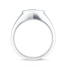 2 Carat Heart Shape Lab Grown Diamond Signet Engagement Ring Lab - ( EF-VS ) - Rosec Jewels