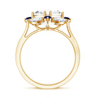 3 Carat Asscher Cut Moissanite Statement Engagement Ring D-VS1 - Rosec Jewels