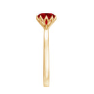 Certified 1.3 Carat Lab Grown Ruby Engagement Ring in Lotus Basket Setting AAAA - Rosec Jewels