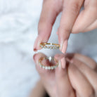 Bezel Set Round Diamond Half Eternity Ring Natural - ( HI-SI ) - Rosec Jewels