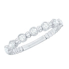 Rosec Jewels-Real Diamond Stackable Eternity Ring with Beaded Details