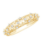 Certified Diamond Filigree Wedding Band for Women Natural - ( HI-SI ) - Rosec Jewels