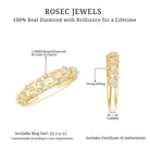 Certified Diamond Filigree Wedding Band for Women Natural - ( HI-SI ) - Rosec Jewels