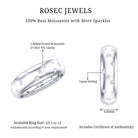 Scatter Moissanite Wedding Wide Band Ring D-VS1 - Rosec Jewels
