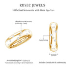 Scatter Moissanite Wedding Wide Band Ring D-VS1 - Rosec Jewels