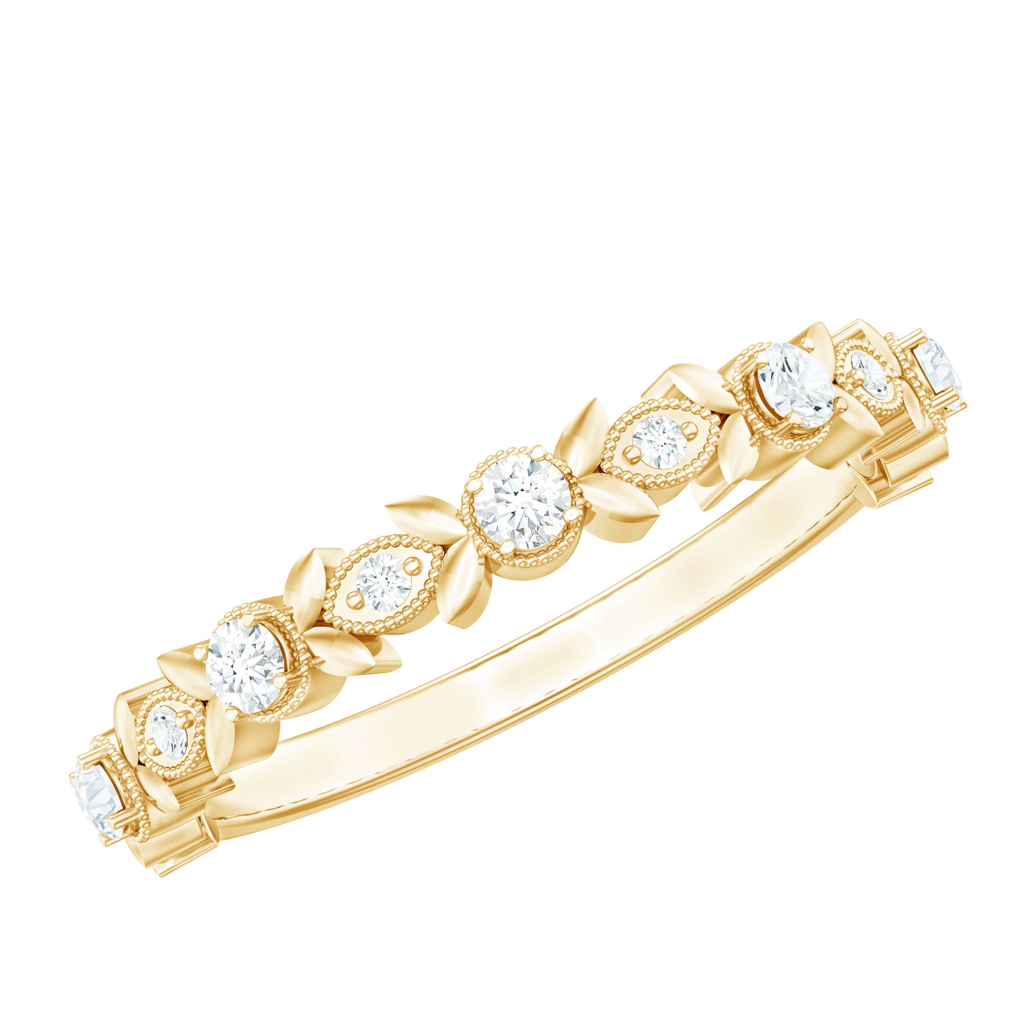 Rosec Jewels-Nature Inspired Diamond Wedding Ring