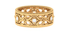 Vintage Inspired Real Diamond Wedding Band Ring Natural - ( HI-SI ) - Rosec Jewels