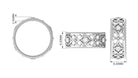 Vintage Inspired Real Diamond Wedding Band Ring Natural - ( HI-SI ) - Rosec Jewels