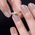 Diamond Solitaire Engagement Ring With Split Shank Natural - ( HI-SI ) - Rosec Jewels