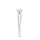 Diamond Solitaire Engagement Ring With Split Shank Natural - ( HI-SI ) - Rosec Jewels