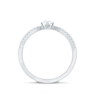 Diamond Solitaire Engagement Ring With Split Shank Natural - ( HI-SI ) - Rosec Jewels