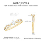 Diamond Solitaire Engagement Ring With Split Shank Natural - ( HI-SI ) - Rosec Jewels