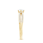 Diamond Solitaire Engagement Ring With Split Shank Natural - ( HI-SI ) - Rosec Jewels