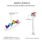 Rosec Jewels-Natural Multi Gemstone Promise Ring for Women