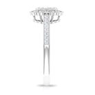 Vintage Inspired Diamond Halo Engagement Ring In Illusion Setting Natural - ( HI-SI ) - Rosec Jewels