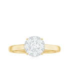 Natural Diamond Promise Ring in Illusion Set Natural - ( HI-SI ) - Rosec Jewels