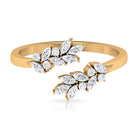 Rosec Jewels-Nature Inspired Diamond Leaf Wrap Ring for Women