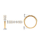 Certified Real Diamond Half Eternity Ring Natural - ( HI-SI ) - Rosec Jewels