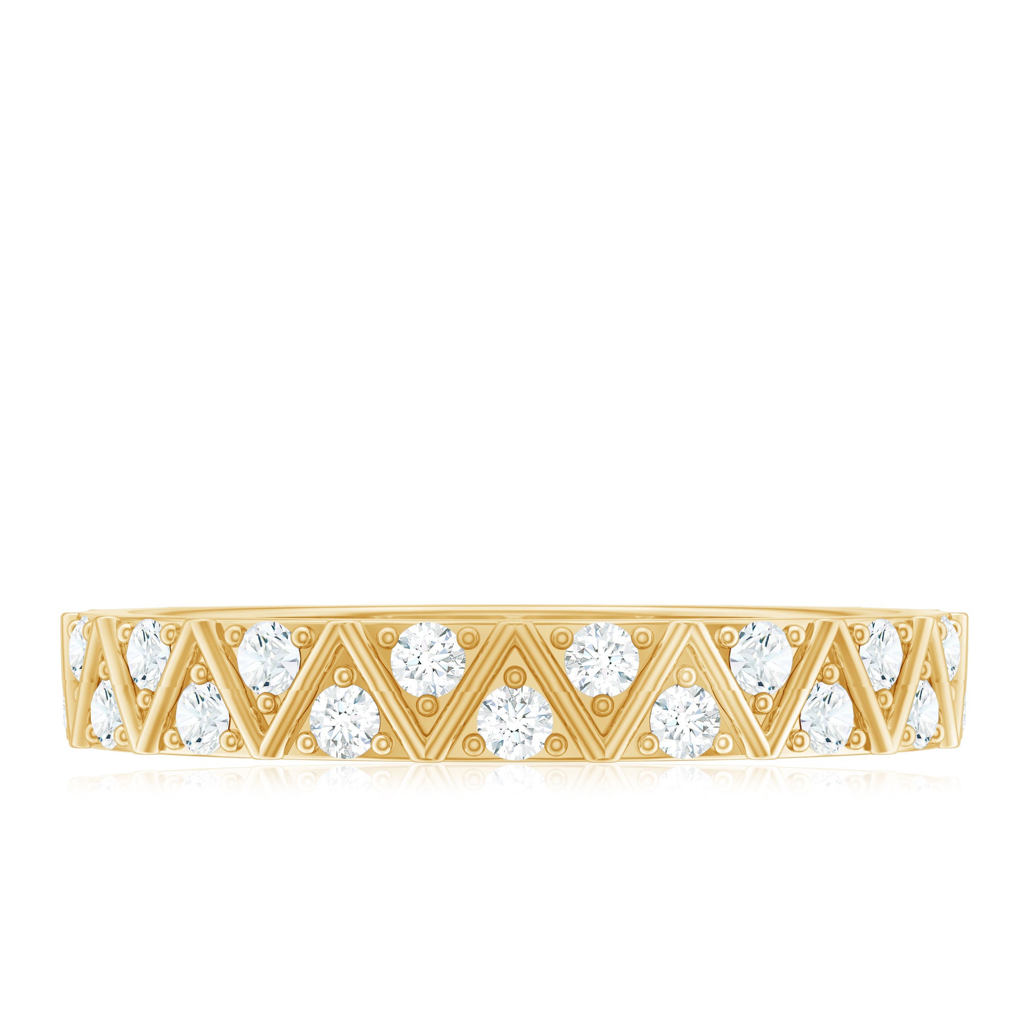 Rosec Jewels-Diamond Band Ring in Surface Prong Set