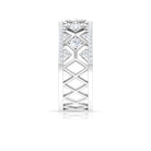 Vintage Inspired Diamond Wide Wedding Band for Women Natural - ( HI-SI ) - Rosec Jewels