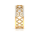 Vintage Inspired Diamond Wide Wedding Band for Women Natural - ( HI-SI ) - Rosec Jewels
