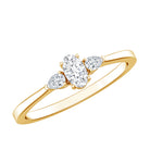 Real Diamond 3 Stone Promise Ring for Valentines Natural - ( HI-SI ) - Rosec Jewels