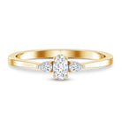 Real Diamond 3 Stone Promise Ring for Valentines Natural - ( HI-SI ) - Rosec Jewels