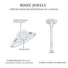 Certified Real Diamond Cluster Ring with Halo Natural - ( HI-SI ) - Rosec Jewels