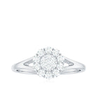 Certified Real Diamond Cluster Ring with Halo Natural - ( HI-SI ) - Rosec Jewels