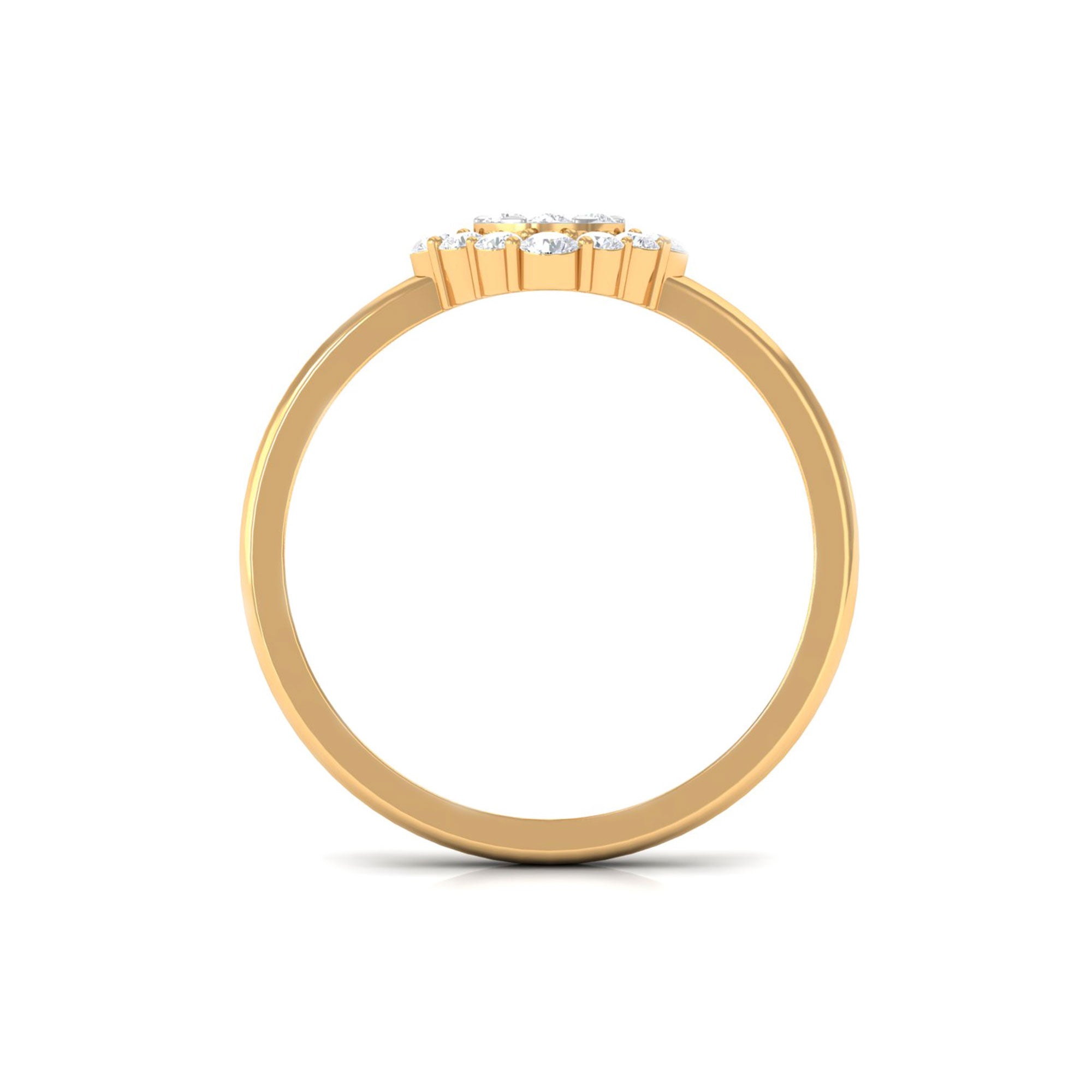 Natural Diamond Classic Engagement Ring with Halo Natural - ( HI-SI ) - Rosec Jewels