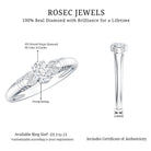 Natural Oval Cut Diamond Solitaire Engagement Ring Natural - ( HI-SI ) - Rosec Jewels