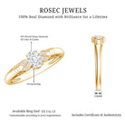 Natural Oval Cut Diamond Solitaire Engagement Ring Natural - ( HI-SI ) - Rosec Jewels