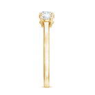 Natural Diamond 3 Stone Engagement Ring with Certificate Natural - ( HI-SI ) - Rosec Jewels