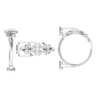 Nature Inspired Diamond Engagement Ring for Women Natural - ( HI-SI ) - Rosec Jewels