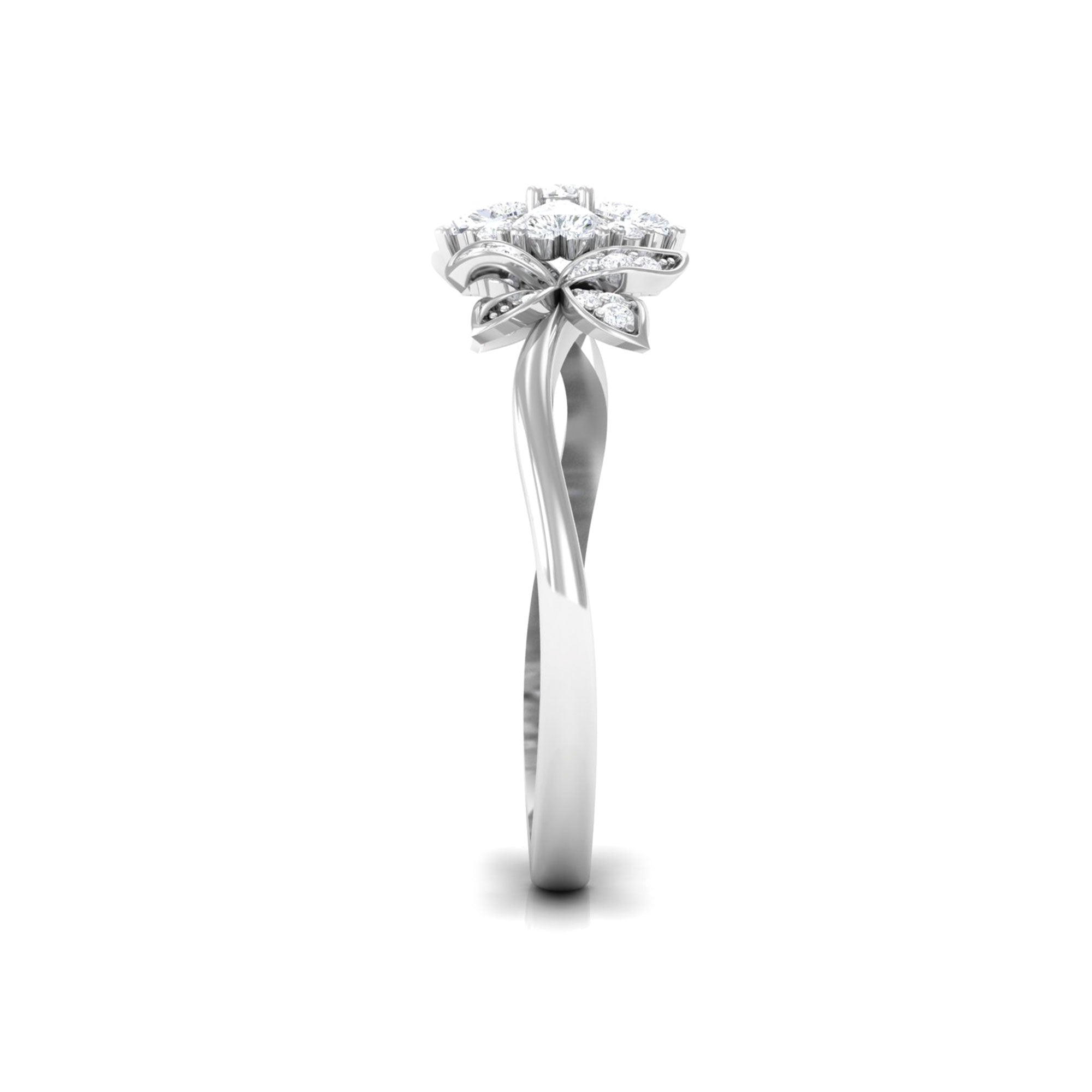 Nature Inspired Diamond Engagement Ring for Women Natural - ( HI-SI ) - Rosec Jewels