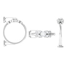 Round Cut Diamond Nature Engagement Ring Natural - ( HI-SI ) - Rosec Jewels