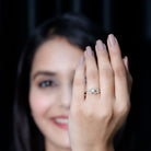 Round Cut Diamond Nature Engagement Ring Natural - ( HI-SI ) - Rosec Jewels
