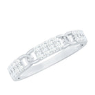 Certified Natural Diamond Interlock Half Eternity Band Ring Natural - ( HI-SI ) - Rosec Jewels