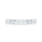 Certified Natural Diamond Interlock Half Eternity Band Ring Natural - ( HI-SI ) - Rosec Jewels