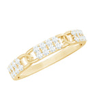 Certified Natural Diamond Interlock Half Eternity Band Ring Natural - ( HI-SI ) - Rosec Jewels