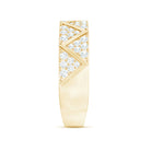 Certified Diamond Designer Wedding Band Ring Natural - ( HI-SI ) - Rosec Jewels