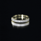 Baguette Cut Moissanite Half Eternity Wedding Band D-VS1 - Rosec Jewels